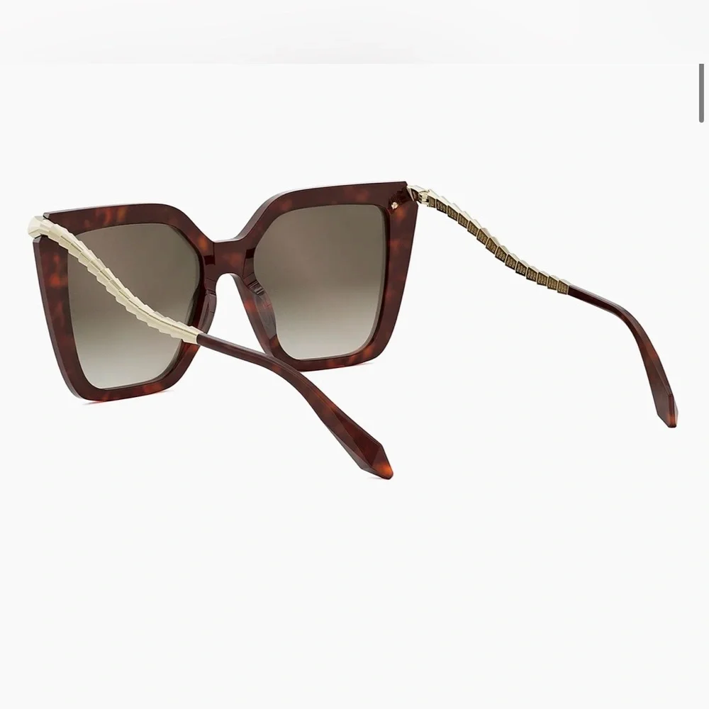 BVLGARI Serpenti 55MM Butterfly Sunglasses Color: Havana/Gray Gradient